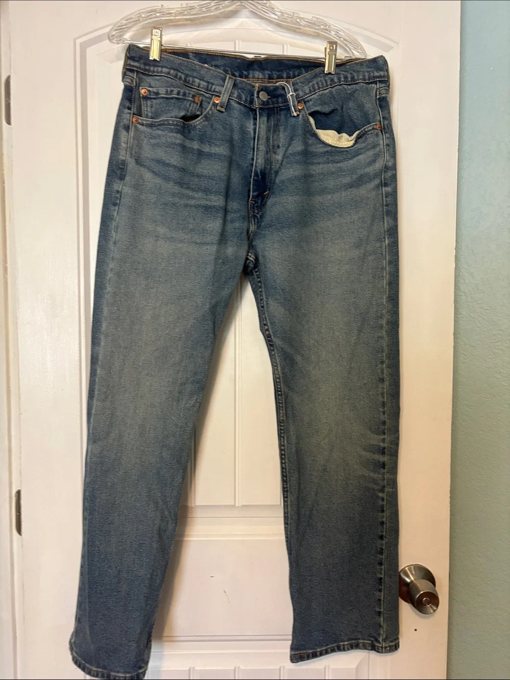 Levi's Straight Fit Blue Denim Jeans